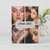 moderne minimale trendy Make-up Artist QR-code Kaart (Staand voorkant)