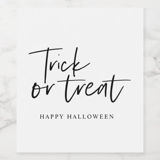 Moderne minimale troep en behandeling | Happy Hall Wijn Etiket (Enkel label)