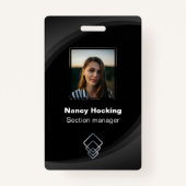 Moderne minimale Typografie Black Badge (Voorkant)