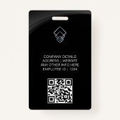 Moderne minimale Typografie Black Badge (Achterkant)