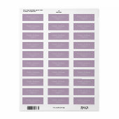 Moderne Minimale Typografie Casual Script Plum Etiket (Full Sheet)