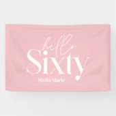 Moderne minimale typografie eenvoudige 60e verjaar spandoek (Horizontaal)