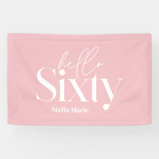 Moderne minimale typografie eenvoudige 60e verjaar spandoek (Horizontaal)