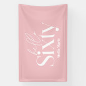 Moderne minimale typografie eenvoudige 60e verjaar spandoek (Verticaal)