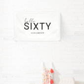 Moderne minimale typografie eenvoudige 60e verjaar spandoek (Insitu)