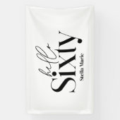 Moderne minimale typografie eenvoudige 60e verjaar spandoek (Verticaal)