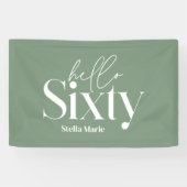 Moderne minimale typografie eenvoudige 60e verjaar spandoek (Horizontaal)