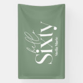 Moderne minimale typografie eenvoudige 60e verjaar spandoek (Verticaal)