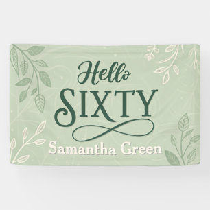 Moderne Minimale Typografie Elegante 60ste verjaar Spandoek