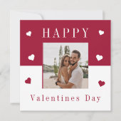 Moderne minimale typografie foto Valentijnsdag Kaart (Voorkant)