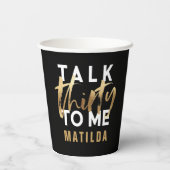 Moderne, minimale typografie gouden script 30 verj papieren bekers (Achterkant)