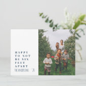 Moderne minimale typografie grappig feestdagenkaart (Staand voorkant)