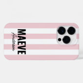 Moderne minimale typografie meisjesroze streep Case-Mate iPhone case (Achterkant (horizontaal))