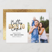 Moderne, minimale typografie met kerst feestdagenkaart (Voorkant / Achterkant)