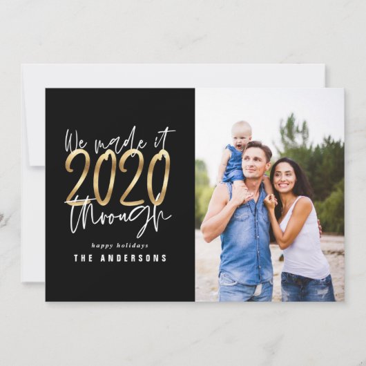 Moderne, minimale typografie met kerst feestdagenkaart (Voorkant)