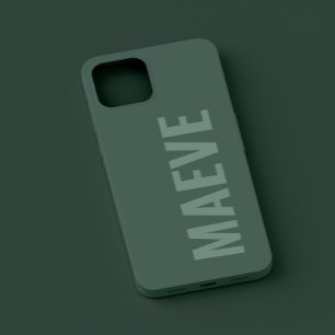 Moderne minimale typografie salie groen elegant Case-Mate iPhone 14 pro hoesje