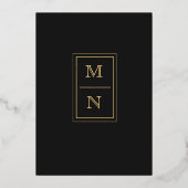 Moderne minimale uitnodiging tot weddenschap met k (Achterkant)