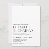 Moderne minimale uitnodiging voor witte bruiloft (Voorkant)