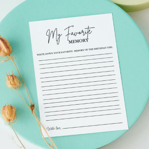 Moderne Minimale Verjaardag Favoriete geheugen spe Aankondiging