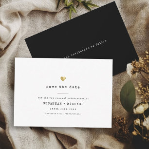 Moderne minimale vernieuwing van de goudwieg voor save the date