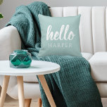 Moderne Minimale Vert Et Blanc Bonjour Et Vous Nom<br><div class="desc">Moderne Minimale Vert Et Blanc Bonjour Et Vous Nom</div>