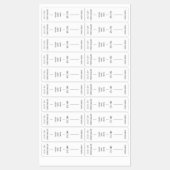 Moderne minimale verticale kaars wit ding label (Vel)