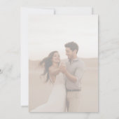 Moderne minimale vervaagde foto bruiloft kaart (Achterkant)