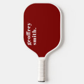 Moderne minimale vetgedrukte rode uw aangepaste na pickleball paddle (Achterkant)