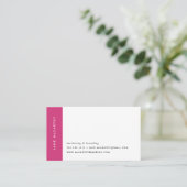 Moderne minimale Visitekaartjes | Magenta (Staand voorkant)