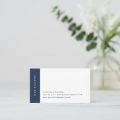 Moderne minimale Visitekaartjes | marine (Staand voorkant)