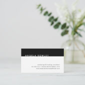 Moderne minimale Visitekaartjes | Zwart-wit (Staand voorkant)