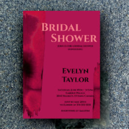 Moderne, minimale Viva Magenta Vrijgezellenfeest Kaart