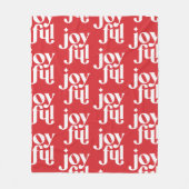 Moderne minimale vrolijke typografie rode feestdag fleece deken (Voorkant)