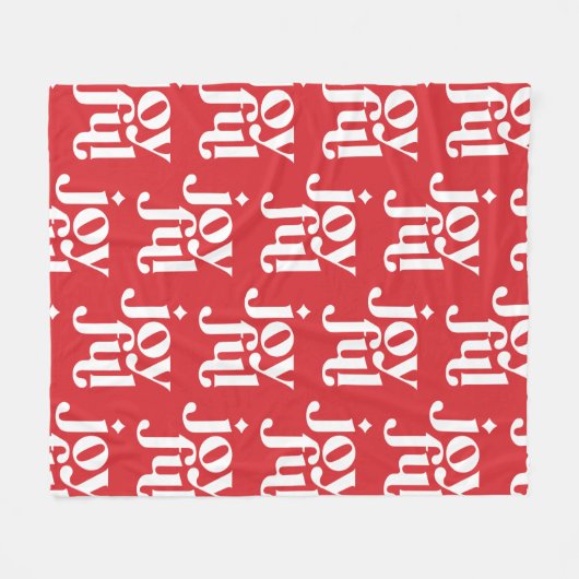 Moderne minimale vrolijke typografie rode feestdag fleece deken (Voorkant (Horizontaal))
