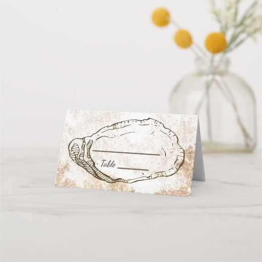 Moderne minimale Waterverf Oyster Beach bruiloft (Voorkant)