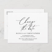 Moderne, minimale weddenschap uitgesteld briefkaart (Voorkant / Achterkant)