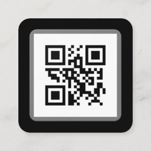 Moderne minimale witte aangepaste QR-code voor soc Vierkante Visitekaartje