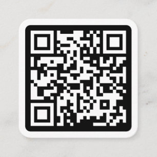 Moderne minimale witte aangepaste QR-code voor soc Vierkante Visitekaartje