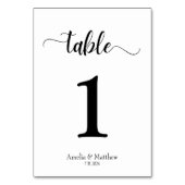 Moderne minimale witte en zwarte bruiloft kaart (Voorkant)