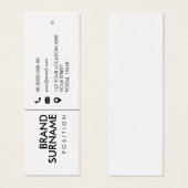 Moderne, minimale witte Labels voor bedrijven Mini Visitekaartjes (Voorkant /achterkant)