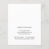 Moderne Minimale Witte Roos Salon Prijslijst Flyer (Achterkant)