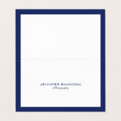 Moderne, minimale zeemachtsgrens visitekaartjes (Buitenkant ongevouwen)