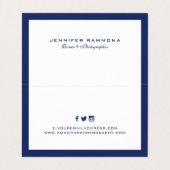 Moderne, minimale zeemachtsgrens visitekaartjes (Binnenkant ongevouwen)