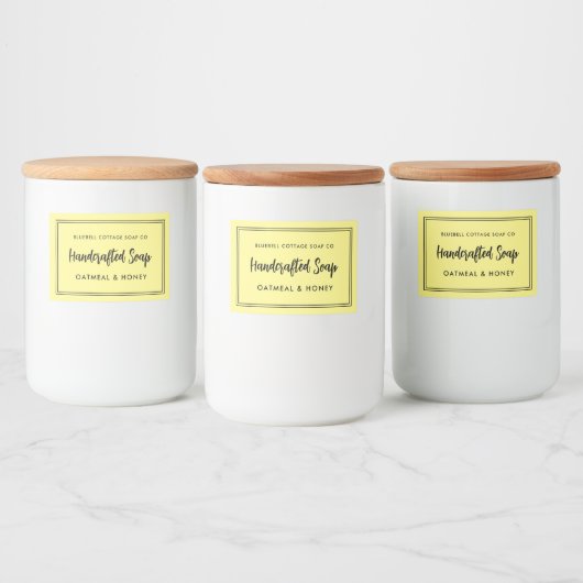 Moderne minimale zeepbar productetiket voedselcontainer etiket (Flessen)