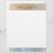 Moderne, minimale zilverreflectie briefhoofd ontwerp (Voorkant / Achterkant)