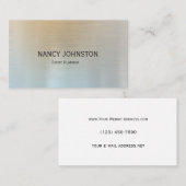 Moderne, minimale zilverreflectie visitekaartje (Voorkant / Achterkant)