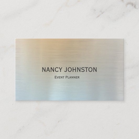 Moderne, minimale zilverreflectie visitekaartje (Voorkant)