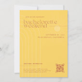 Moderne minimale zomer | Bachelorette Weekend Kaart (Voorkant)