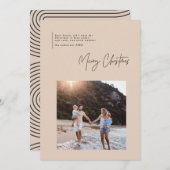 Moderne, minimale zonnige kerstfotoscript (Voorkant / Achterkant)