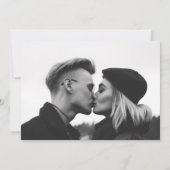 Moderne Minimale Zwart-wit foto Bewaar de datum Kaart (Achterkant)